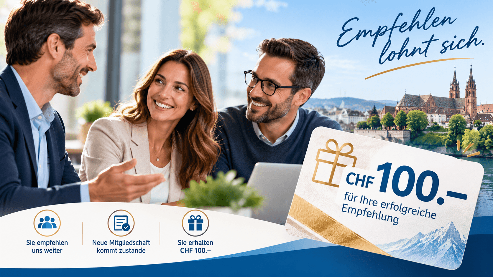 Weiterempfehlen und profitieren — CHF 100 für jede erfolgreiche VSVV-Empfehlung